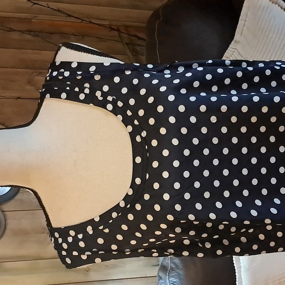 MICHAEL Michael Kors Navy Polka Dot Camisole Top Size L - Picture 2 of 9